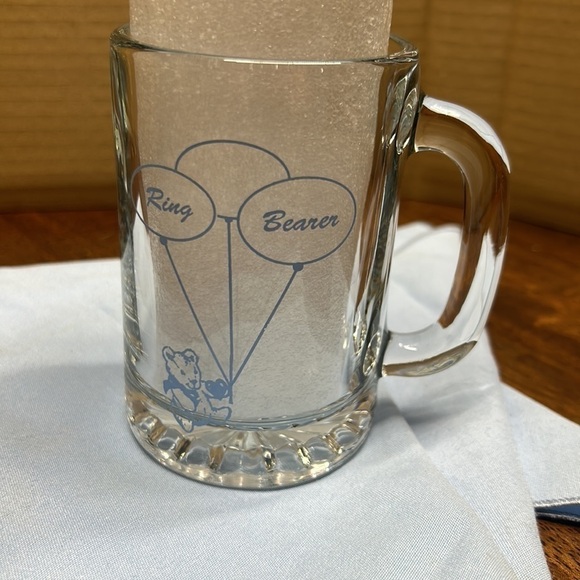 Ring Bearer glass mug wedding gift for the little guy to remember the experience - Picture 5 of 8